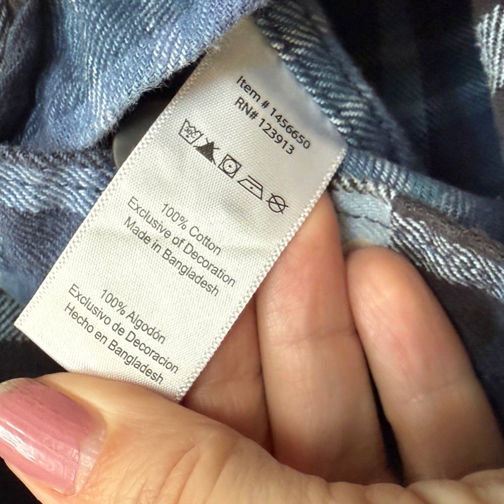 Jachs NY Flannel Plaid Blue Cotton Heavyweight Flannel Outdoor Men’s Medium - Picture 9 of 12
